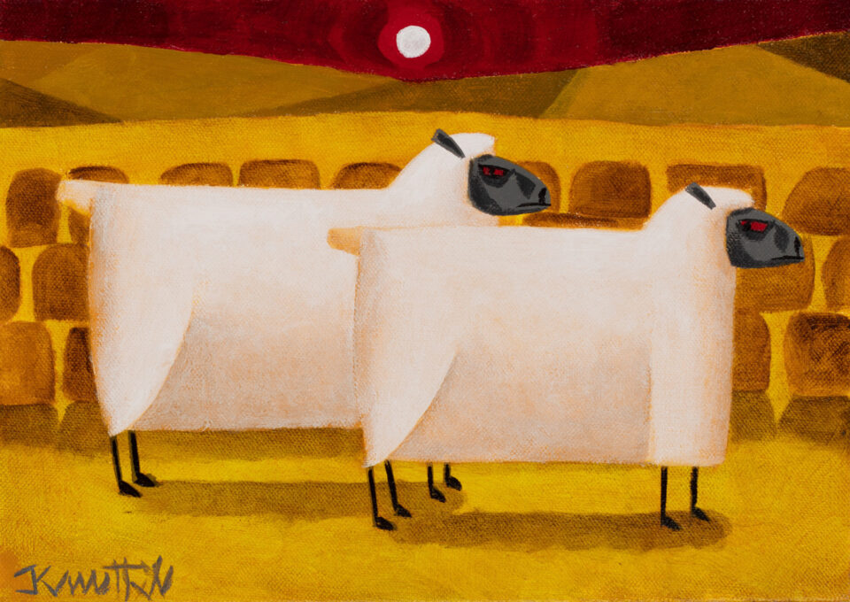 Graham Knuttel Sheep painting