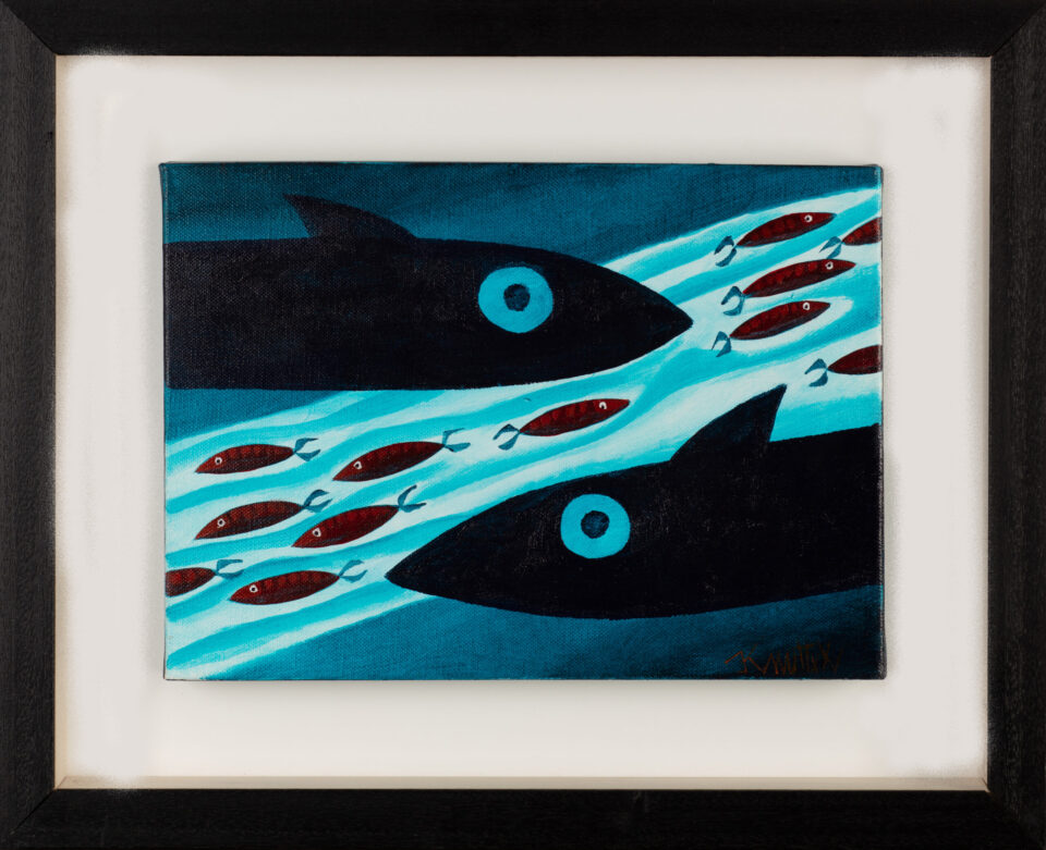 Graham Knuttel Shark Attack painting