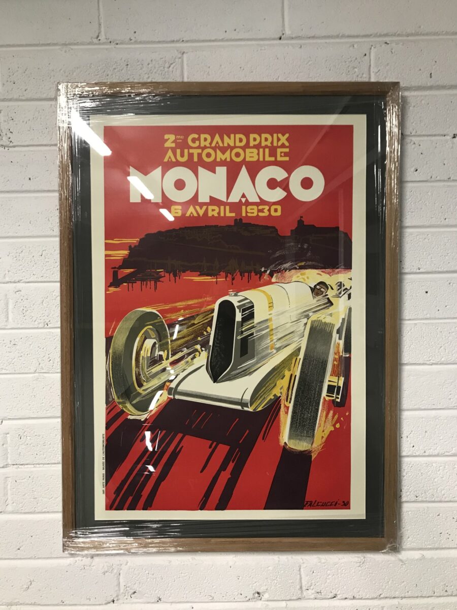 Framed 1930 Monaco Grand Prix Poster