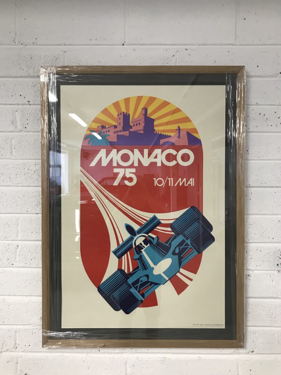 Framed 1975 Monaco Grand Prix Poster