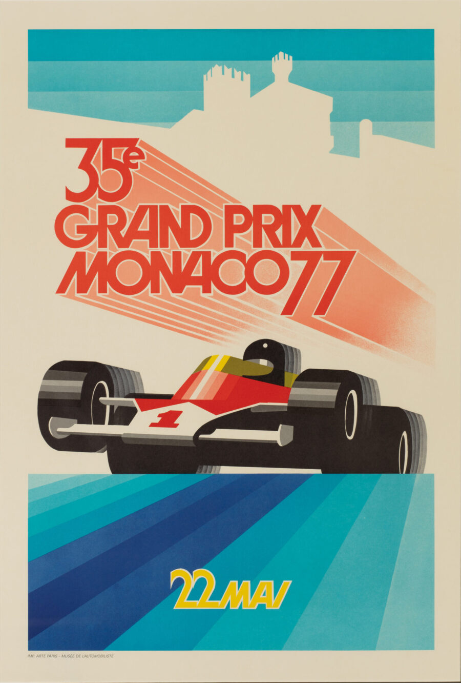 Framed 1977 Monaco Grand Prix Poster